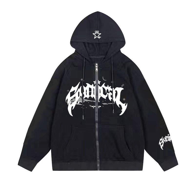 Felpa con zip Stotic nera